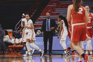 Over the summer The Athletic reported allegations of inappropriate behavior, threats and bullying against Quentin Hillsman, the women’s basketball head coach. SU launched an external investigation into the allegations, and one month later, Hillsman resigned. Vonn Read, pictured, was then named acting head coach for the 2021-22 season. 